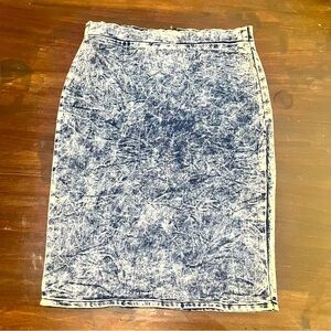Denim Stonewashed Pencil Skirt